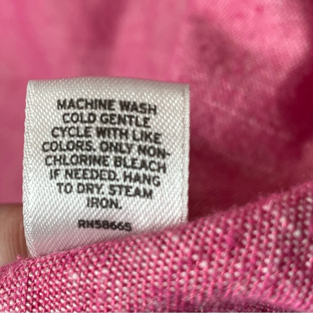 Nordstrom Amber Sun Collection Pink Linen Blend Classic Jacket Medium - Picture 6 of 6